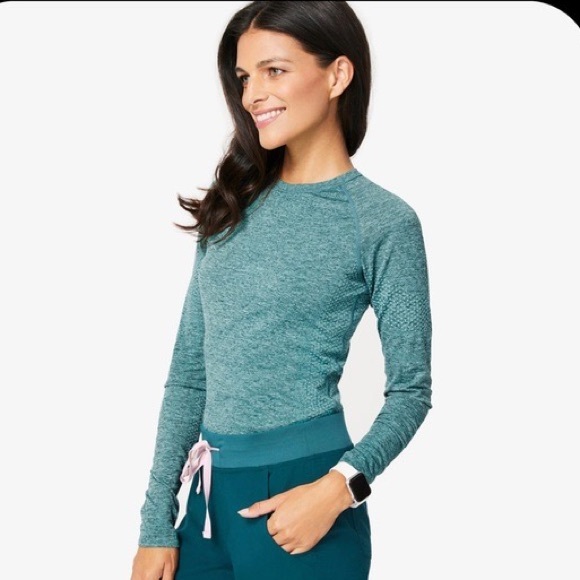 Figs Tops Figs Salta Performance Underscrub Carribean Blue Poshmark